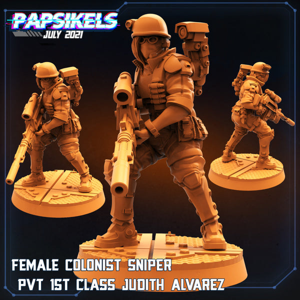 FEMALE COLONIST SNIPER PVT 1ST CLASS JUDITH ALVAREZ - Only-Games