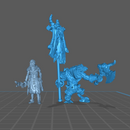 (0124) Troglodyte lizard banner-bearer with axe - Only-Games