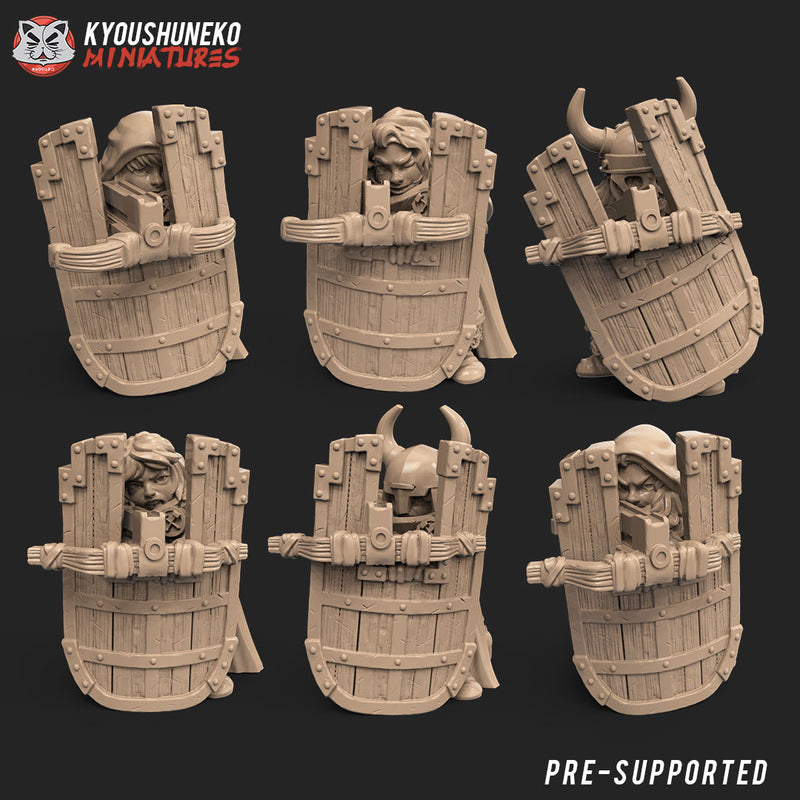 Female Dwarven Crossbow and Shield (6 Dwarves) - Only-Games