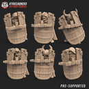 Female Dwarven Crossbow and Shield (6 Dwarves) - Only-Games