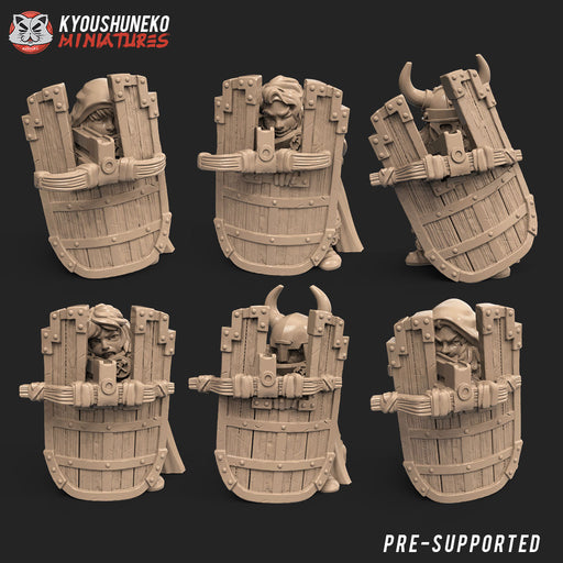 Female Dwarven Crossbow and Shield (6 Dwarves) - Only-Games