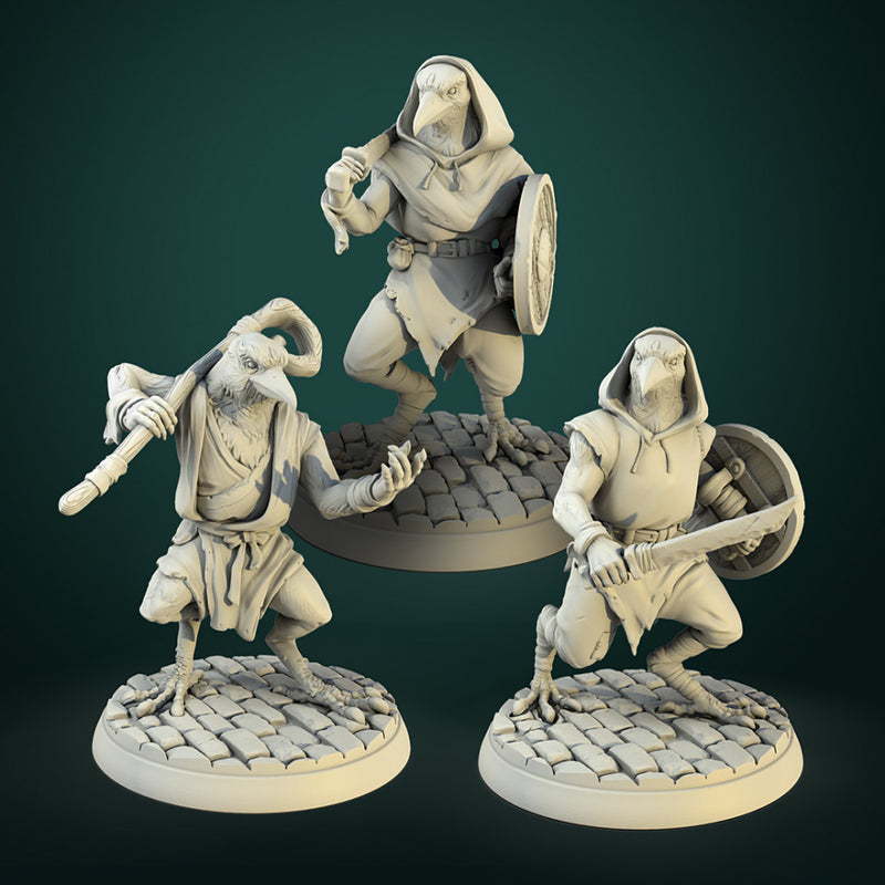 Kenku warriors 3 miniatures 32mm - Only-Games