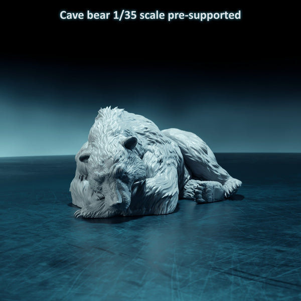 Cave bear sleeping 1-35 scale prehistoric animal - Only-Games