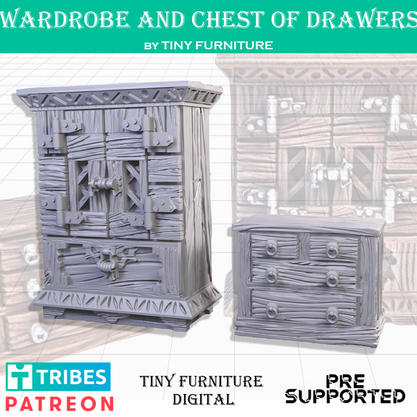Wardrobe and chest of drawers - Only-Games
