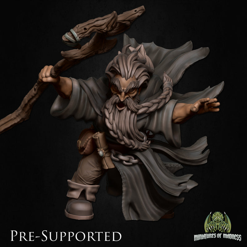 Hesur Strormbearer [32mm Scale] Wizard Dwarf - Only-Games