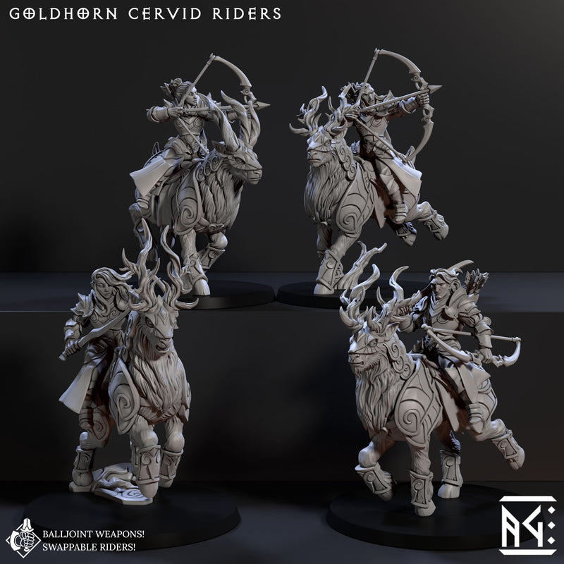 Goldhorn Cervid Riders (Noble Alfar) - Only-Games