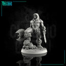 (0017) Male human half orc barbarian with weapons - Only-Games