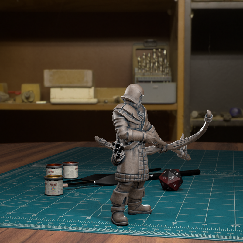 Northern Guard Fire Archer - Frostgrave Pathfinder - Fantasy DND - TytanTroll Miniatures - Only-Games