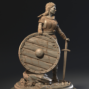 SHIELD-MAIDEN: VIKING FEMALE WARRIOR 75MM - Only-Games