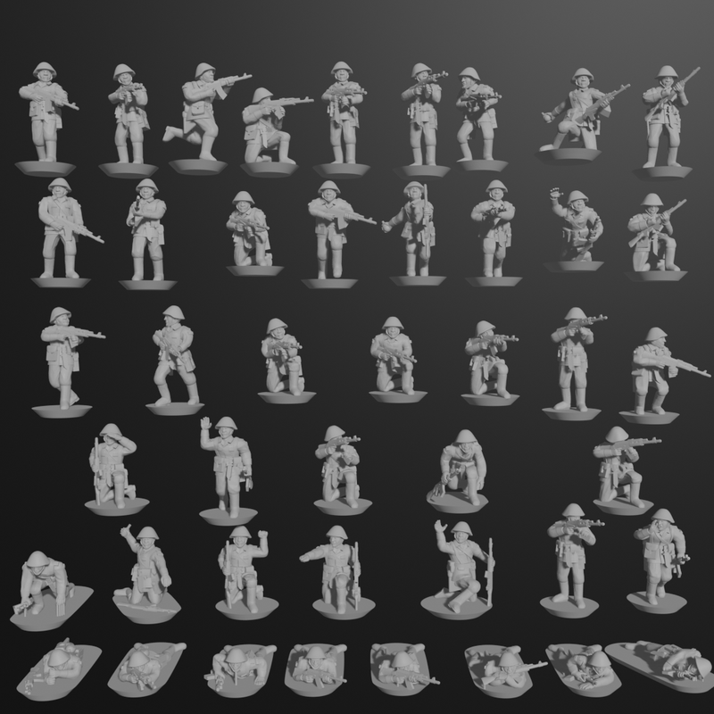 10 & 15mm East German Mot-Schützen with AK-74s (44 models) - Only-Games