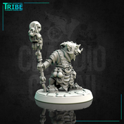 (0123) Male goblin wizard sorceror druid with magic club - Only-Games