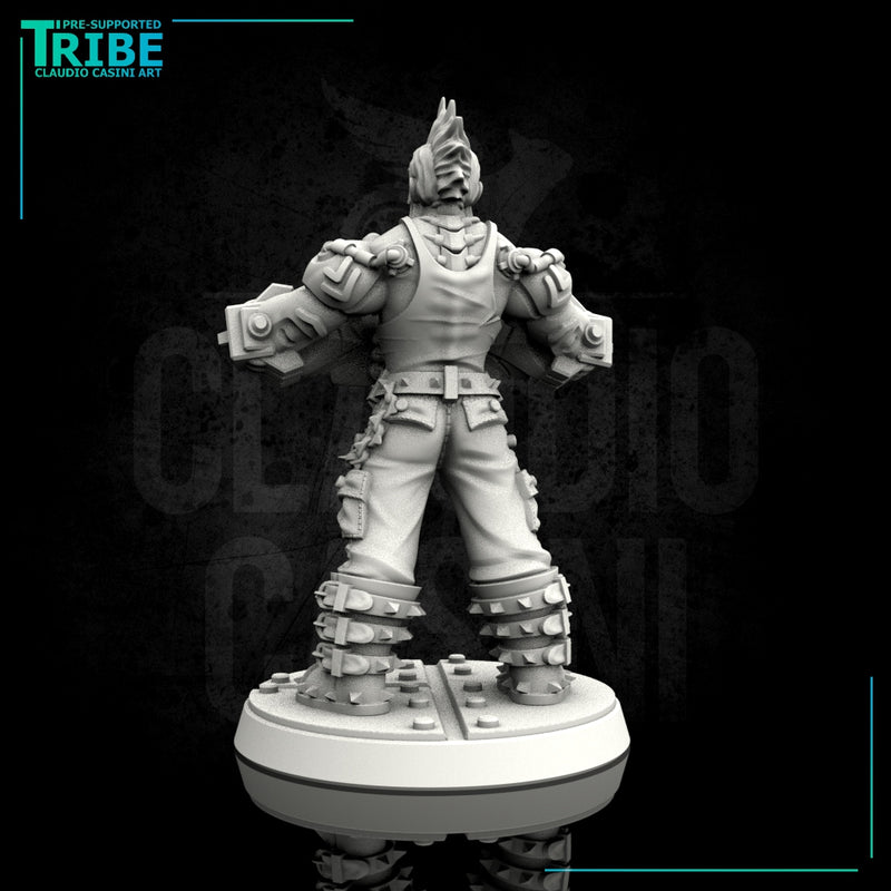 (0087) Male big guy cyberpunk with big arms - Only-Games