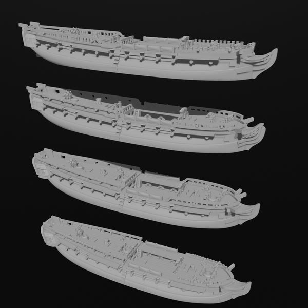 1/700 & 1/1200 French Magicienne-class 5th rate (32 guns), 1788-1816, AOA-FR-7 - Only-Games