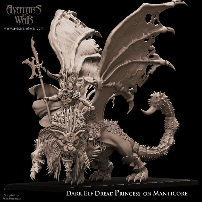 Dark Elf Dread Princess on Manticore - Only-Games