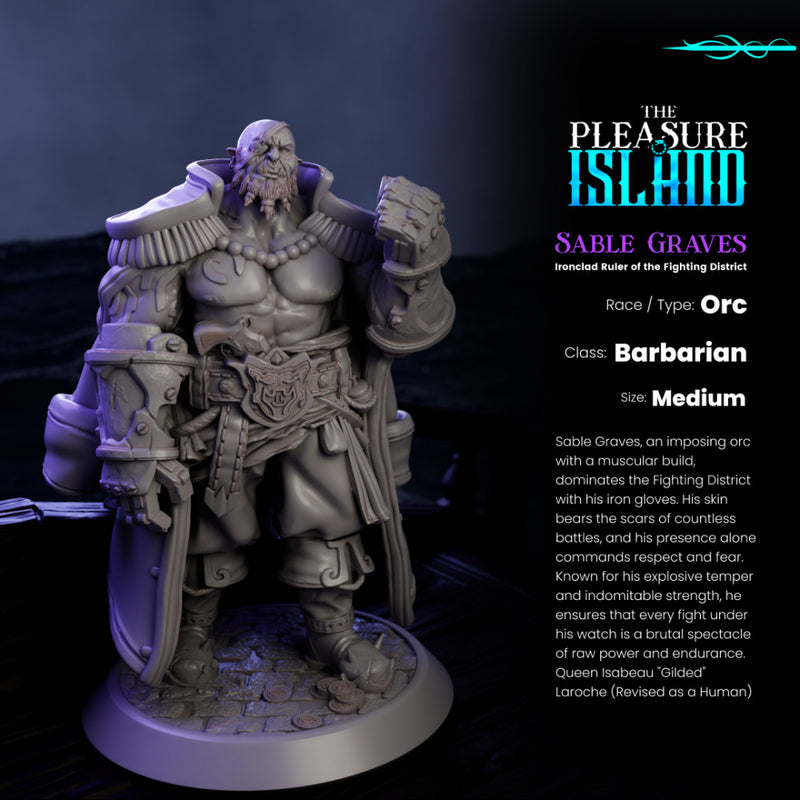 Orc Pirate Barbarian Sable Graves - Only-Games