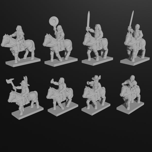 17th Century Pike & Shotte Characters & Command (TYW/ECW) (8 Characters) - Only-Games