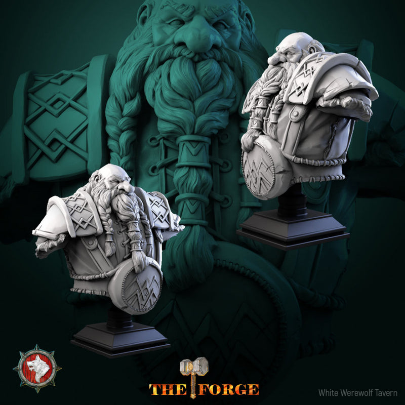 Dwarf bust pre-supported - Only-Games