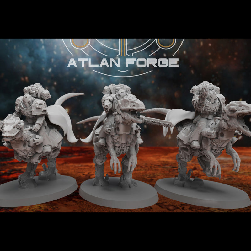 Stationforge Raptor Riders Cyber Velociraptor Riders - Atlan Forge - Miniatures by Only-Games.co