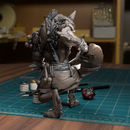 Gnoll Blade Fighter - Frostgrave Pathfinder - Fantasy DND - TytanTroll Miniatures - Only-Games