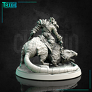 (0143) Male goblin leader warrior rat rider with a sword or knife - Only-Games