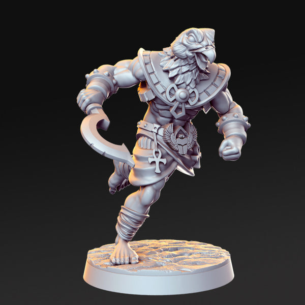 Horathi warrior with kopesh - Egyptian god - 32mm - DnD - Only-Games