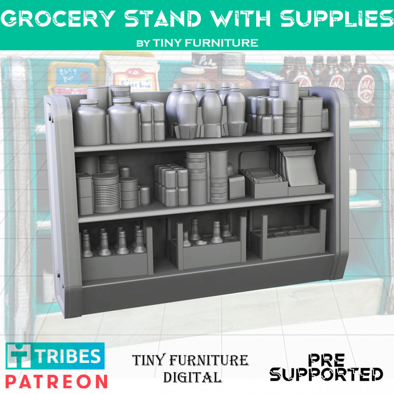 Grocery stand with supplies - Only-Games