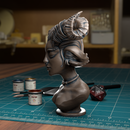 Female Faun Bust - TytanTroll Miniatures - Only-Games