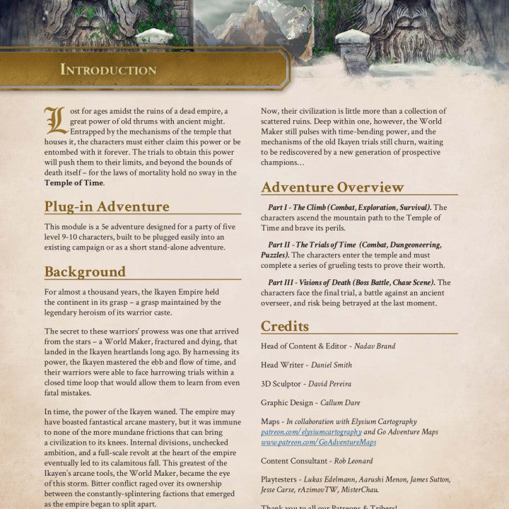Temple of Time - 5e Adventure Booklet - Only-Games
