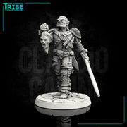 (0074) Male half-orc human elf tiefling warrior witch hunter with sword - Only-Games