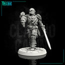 (0074) Male half-orc human elf tiefling warrior witch hunter with sword - Only-Games