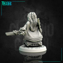 (0167) Female halfling wizard sorceror druid with magic staff - Only-Games