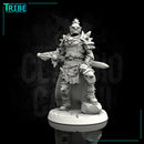 (0014) Male human elf half orc tiefling barbarian commander with sword - Only-Games