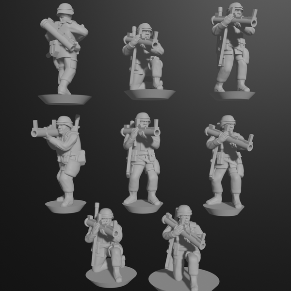 10 & 15mm US Infantry with LAWs (8 models) - Only-Games