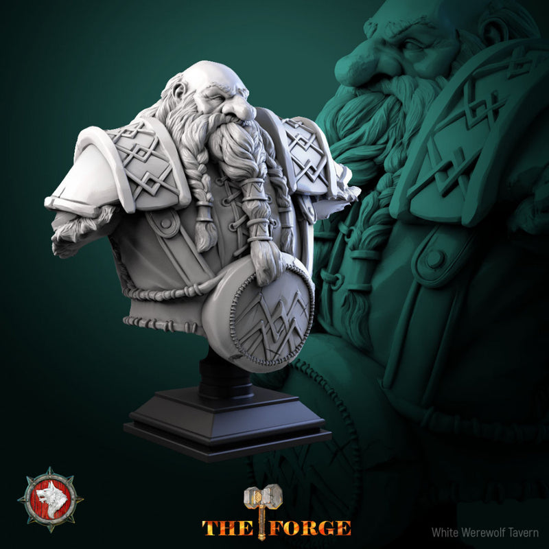 Dwarf bust pre-supported - Only-Games