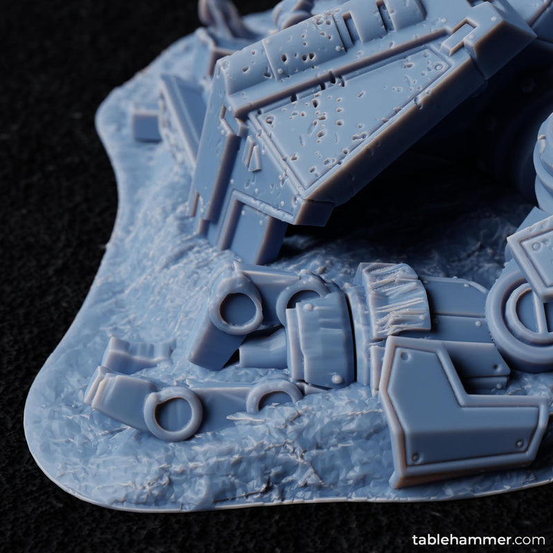 Crashed heavy walker with corpse (Crashes, Corpses, Casualties, Human Space Corps)) - Only-Games