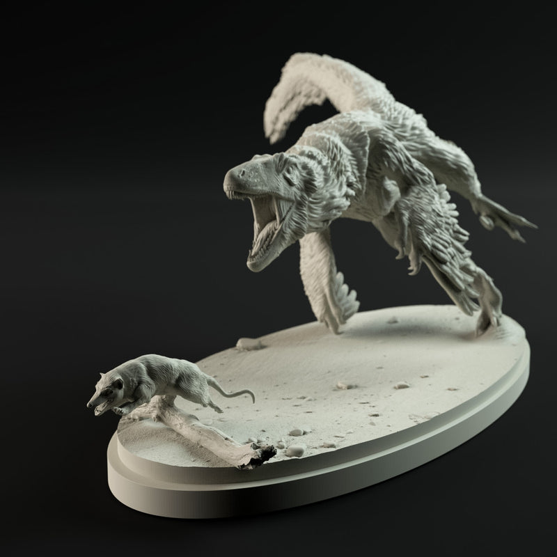 Dromeosaurus chasing Alphadon 1-12 scale dinosaur - Only-Games