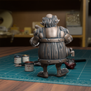Halfling Barkeep - Fantasy DND Miniatures - TytanTroll Miniatures - Only-Games