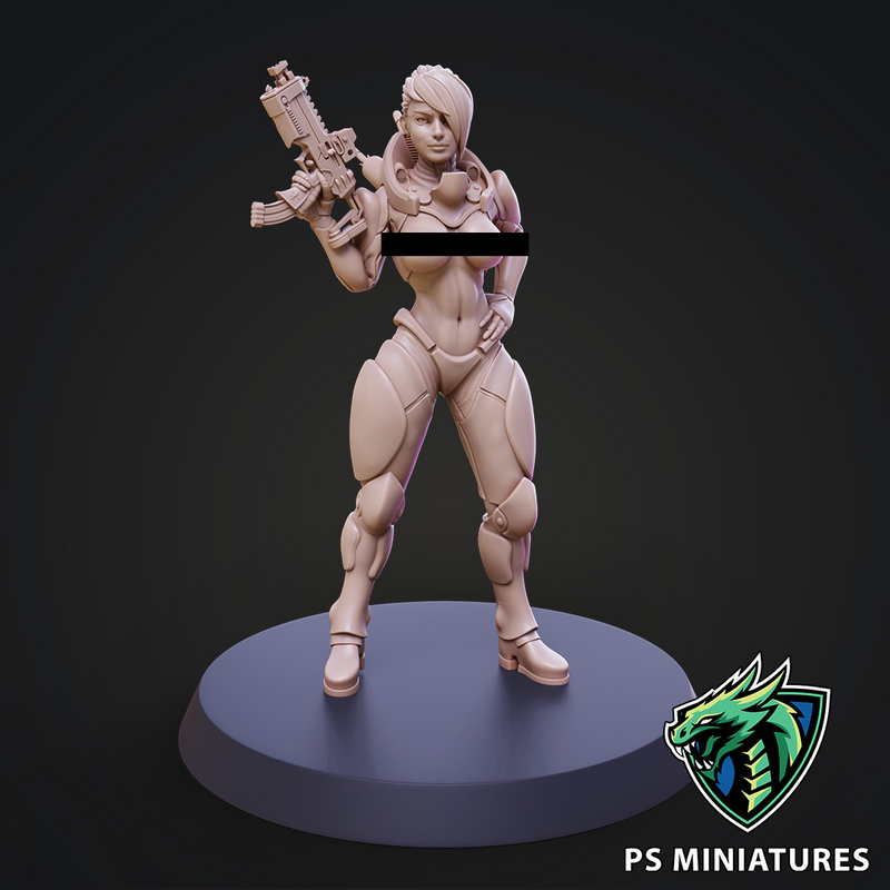 Cyberpunk Mercenary Pose 1 Pinup - Only-Games