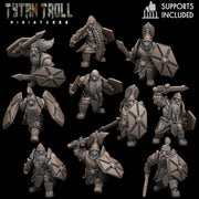 Dwarf Guard Bundle - TytanTroll Miniatures - DnD - Fantasy - 32mm - Only-Games
