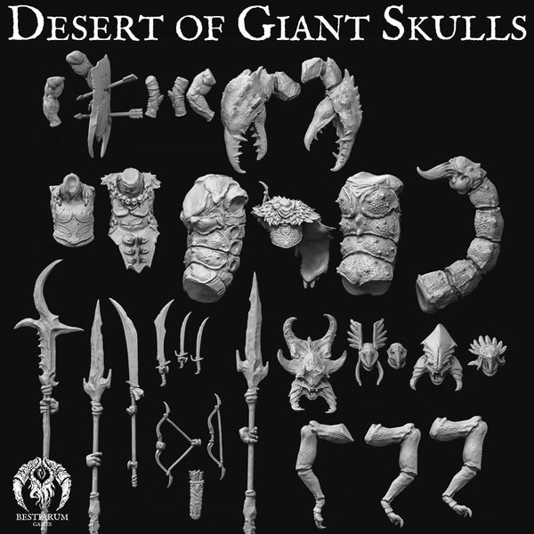Desert of Giant Skulls - Kitbash Set - Only-Games