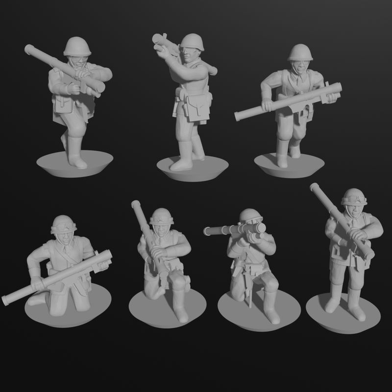 10 & 15mm Soviet Infantry with Strela MANPADS (7 models) - Only-Games