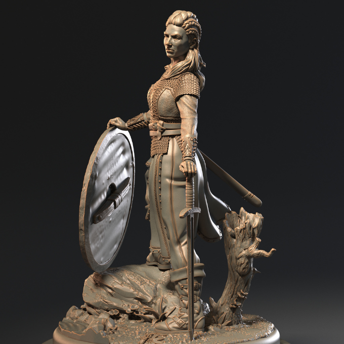 SHIELD-MAIDEN: VIKING FEMALE WARRIOR 75MM - Only-Games