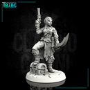 (0018) Female human elf fish tiefling pirate with gun - Only-Games