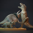 Tyrannosaurus Rex vs Triceratops scene - Only-Games
