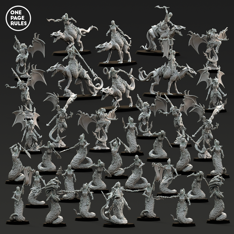 Daemons Miniatures Lust Daemons Army Starter (37 Models) - One Page Rules - Miniatures by ...