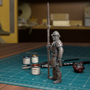 City Guard Spearman 02 - Frostgrave Pathfinder - Fantasy DND - TytanTroll Miniatures - Only-Games