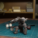 Goblin Spear And Shield 02 - TytanTroll Miniatures - DnD - Fantasy - Only-Games