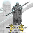 Cloaked Noble Guards - Set of 10 with spears (32mm scale) - Only-Games