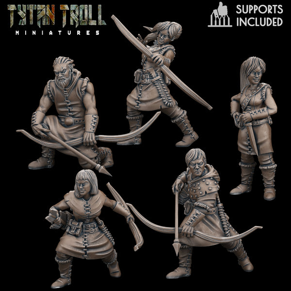 Archer Bandit Pack - TytanTroll Miniatures - DnD - Fantasy  - 32mm - Only-Games