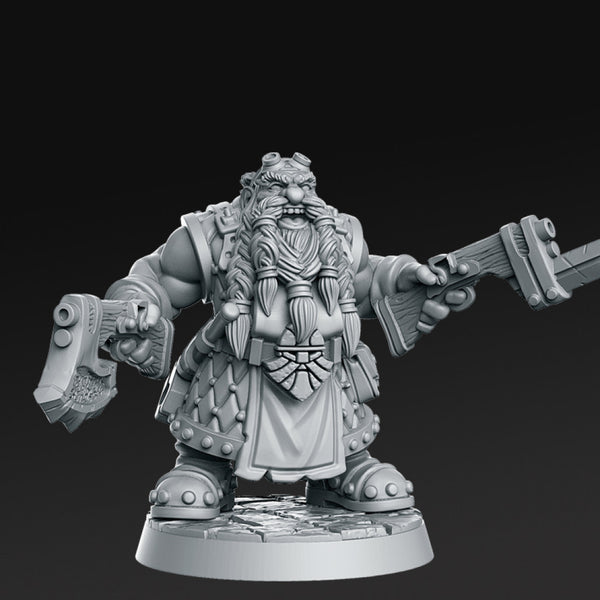 Grangir Thunderclap - Dwarf Gunner - 32mm - DnD - Only-Games